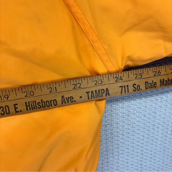 Vintage LL Bean Half Zip Pullover Thinsulate Jacket Women Small Orange Hooded - Picture 8 of 9